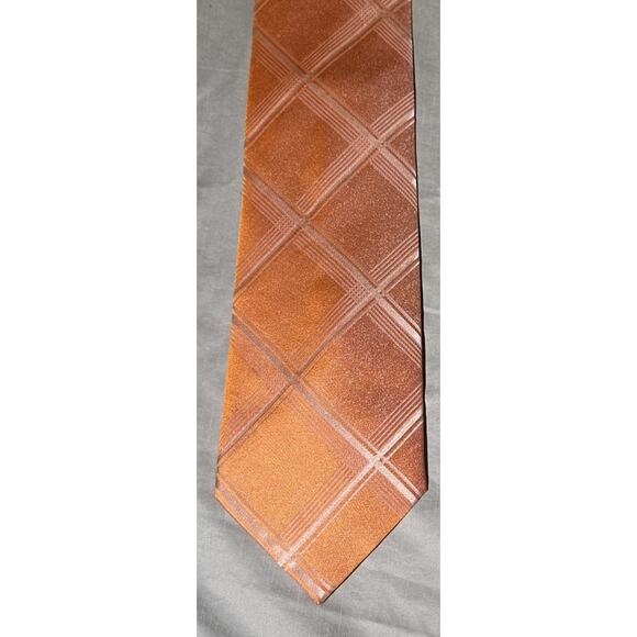 3x 100% Silk Necktie LOT — Brutini Graphic • Copper Windowpane • Bruno Fratelli - Picture 2 of 11
